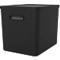 Archivbox Rotho My Paper, stapelbar, bis 23 kg, 10 Hängemappen, abnehmbarer Deckel, Grifflöcher, L 370 x B 290 x H 295 mm, Recycling-Kunststoff, schwarz