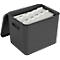 Archivbox Rotho My Paper, stapelbar, bis 23 kg, 10 Hängemappen, abnehmbarer Deckel, Grifflöcher, L 370 x B 290 x H 295 mm, Recycling-Kunststoff, schwarz