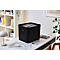 Archivbox Rotho My Paper, stapelbar, bis 23 kg, 10 Hängemappen, abnehmbarer Deckel, Grifflöcher, L 370 x B 290 x H 295 mm, Recycling-Kunststoff, schwarz