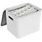 Archivbox Rotho My Paper, stapelbar, bis 23 kg, 10 Hängemappen, abnehmbarer Deckel, Grifflöcher, L 370 x B 290 x H 295 mm, Recycling-Kunststoff, weiss