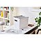 Archivbox Rotho My Paper, stapelbar, bis 23 kg, 10 Hängemappen, abnehmbarer Deckel, Grifflöcher, L 370 x B 290 x H 295 mm, Recycling-Kunststoff, weiss