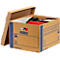 Archivbox SmoothMove™ Prime FastFold®, Volumen 47,5 l, vorgedruckte Beschriftungsfelder, abnehmbarer Deckel, Tragegriffe, stapelbar, FSC®-Karton, 100 % recycelbar, 5 Stück