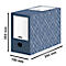 Archivschachtel BANKERS BOX® Décor, FSC®-zertifizierter Karton, B 150 x T 345 x H 253 mm, für DIN A4 Formate, schieferblau, 5 Stück