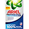 Ariel Professional Waschpulver Packung. Roter Ariel Schriftzug, darunter 'Professional Universal + Pulver'. Werbebotschaften.