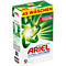 Eine Ariel Waschmittelpackung in Weiss, Grün und Rot. Aufschrift: 45 Wäschen, Schnell auflösend. Das Logo zeigt einen grünen Strudel.