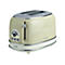 Beiger Ariete Toaster im Retro-Design mit Chrom-Akzenten auf weißem Hintergrund.
