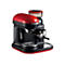 Ariete Espressomaschine in Schwarz und Rot mit integrierter Kaffeemühle auf weißem Hintergrund.