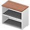 ARLON OFFICE boekenkast, 2 OH, 1 regelbare legbord, B 800 x D 450 x H 730 mm, notendecor/wit