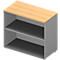 ARLON OFFICE boekenkast, spaanplaat, 2 OH, B 900 x D 450 x H 816 mm, beuken/aluminium