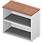 ARLON OFFICE boekenkast, spaanplaat, 2 OH, B 900 x D 450 x H 816 mm, noten Canaletto/wit