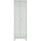 Armario, 2 puertas, ancho 600 x alto 1800 mm, incl. pies, cerradura con pestillo giratorio, gris claro