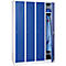 Armario, 4 puertas, ancho 1170 x alto 1800 mm, cerradura de cilindro, gris claro/azul genciana