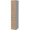 Armario archivador BARI, 6 AA, 3 estantes, 2 cajones, bisagra de puerta a la derecha, An 427 x P 430 x Al 2174 mm, gris medio/roble/aluminio