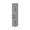 Armario archivador BARI, 6 AA, 3 estantes, 2 cajones, bisagra de puerta a la izquierda, An 427 x P 430 x Al 2174 mm, gris m./gris m./antracita