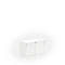 Armario auxiliar de puertas correderas NEVADA, An 1200 x Al 740 mm, blanco 