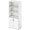 Armario combinado Schäfer Shop Genius TETRIS WOOD, 5 OH, H 1910 mm puertas de cristal y abatibles, altura incl. guías, blanco