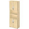 Armario combinado Schäfer Shop Select LOGIN, arriba y abajo 2 alturas de archivador con puerta, balda central, AN 800 x F 420 x AL 2240 mm, decoración arce/arce