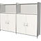 Armario combinado Toledo, con panel trasero, con cerradura, 3 AA, 2 compartimentos, An 1580 x P 380 mm, blanco