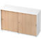 Armario con puertas correderas TOPAS LINE, 2 OH, blanco/roble