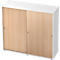 Armario con puertas correderas TOPAS LINE, 3 OH, blanco/roble