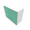 Armario con puertas de vidrio SOLUS PLAY, 2 alturas de archivo, sin tiradores, satinado, An 800 x P 440 x Al 748 mm, blanco