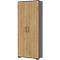Armario de doble puerta Profi 2.0, madera, 5 compartimentos en HC, ancho 800 x fondo 400 x alto 2000 mm, roble Grandson/grafito
