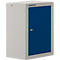 Armario de pared Schäfer Shop Select, de una puerta, con balda intermedia, 400 x 320 x 600 mm, acero, aluminio blanco/azul genciana