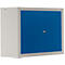 Armario de pared Schäfer Shop Select MS 750, de dos puertas, con balda intermedia, ancho 750 x fondo 320 x alto 600 mm, acero, aluminio blanco/azul marino