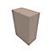 Armario de puertas batientes SOLUS PLAY, 3 alturas de archivo, sin tiradores, An 800 x P 440 x Al 1122 mm, gris piedra