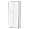 Armario de puertas batientes Toledo, con panel trasero, con cerradura, 5 AA, An 800 x P 380 x Al 1850 mm, blanco