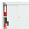 Armario de puertas correderas Schäfer Shop Select, con 3 estantes, H 1150 x A 1200 x P 400 mm, acero, gris claro