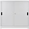 Armario de puertas correderas Schäfer Shop Select, con 3 estantes, H 1150 x A 1200 x P 400 mm, acero, gris claro