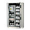 Armario de seguridad combinado tipo 30 asecos K-PHOENIX-30, puertas batientes y plegables con sistema de fijación, frontal gris luminoso, An 1202 x P 599 x Al 1968 mm
