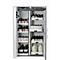 Armario de seguridad combinado tipo 90 asecos K-PHOENIX-90, puertas batientes y plegables con sistema de fijación, frontal gris luminoso, An 1197 x P 617 x Al 1969 mm