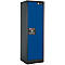 Armario de seguridad tipo 90 Asecos Q-CLASSIC-90, ancho 600 mm, puerta derecha, 3 estantes, azul genciana