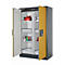 Armario de seguridad tipo 90 asecos Q-CLASSIC-90, puertas batientes, frontal amarillo de seguridad, An 1193 x P 615 x Al 1953 mm