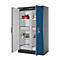 Armario de seguridad tipo 90 asecos Q-CLASSIC-90, puertas batientes, frontal azul genciana, An 1193 x P 615 x Al 1953 mm