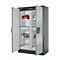 Armario de seguridad tipo 90 asecos Q-CLASSIC-90, puertas batientes, frontal plata asecos, An 1193 x P 615 x Al 1953 mm
