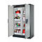 Armario de seguridad tipo 90 asecos Q-CLASSIC-90, puertas batientes, frontal plata asecos, An 1193 x P 615 x Al 1953 mm