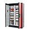 Armario de seguridad tipo 90 asecos Q-CLASSIC-90, puertas batientes, frontal rojo tráfico, An 1193 x P 615 x Al 1953 mm