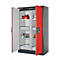 Armario de seguridad tipo 90 asecos Q-CLASSIC-90, puertas batientes, frontal rojo tráfico, An 1193 x P 615 x Al 1953 mm