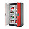 Armario de seguridad tipo 90 asecos Q-CLASSIC-90, puertas batientes, frontal rojo tráfico, An 1193 x P 615 x Al 1953 mm