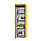 Armario de seguridad tipo 90 asecos S-CLASSIC-90, puerta batiente con sistema de fijación, bisagra a la izquierda, frontal amarillo de seguridad, An 596 x P 616 x Al 1968 mm