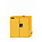 Armario de seguridad tipo 90 asecos S-CLASSIC-90, puertas batientes con sistema de fijación, frontal amarillo de seguridad, An 1196 x P 616 x Al 1298 mm