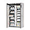 Armario de seguridad tipo 90 asecos S-CLASSIC-90, puertas batientes con sistema de fijación, frontal gris luminoso, An 1196 x P 616 x Al 1968 mm