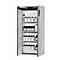 Armario de seguridad tipo 90 asecos S-CLASSIC-90, puertas batientes con sistema de fijación, frontal gris luminoso, An 896 x P 616 x Al 1968 mm