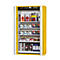 Armario de seguridad tipo 90 asecos S-PHOENIX-90, puertas plegables con sistema de fijación, frontal amarillo de seguridad, An 1196 x P 616 x Al 1968 mm