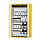 Armario de seguridad tipo 90 asecos S-PHOENIX-90, puertas plegables con sistema de fijación, frontal amarillo de seguridad, An 1196 x P 616 x Al 1968 mm