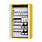Armario de seguridad tipo 90 asecos S-PHOENIX Vol.2-90, puertas plegables para manejo con una mano y con cierre automático, frontal amarillo de seguridad, An 1196 x P 616 x Al 1968 mm