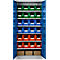 Armario para materiales MSI 2409, con 24 cubos LF 322, 6 estantes, ancho 950 x fondo 400 x alto 1935 mm, acero, aluminio blanco/azul marino